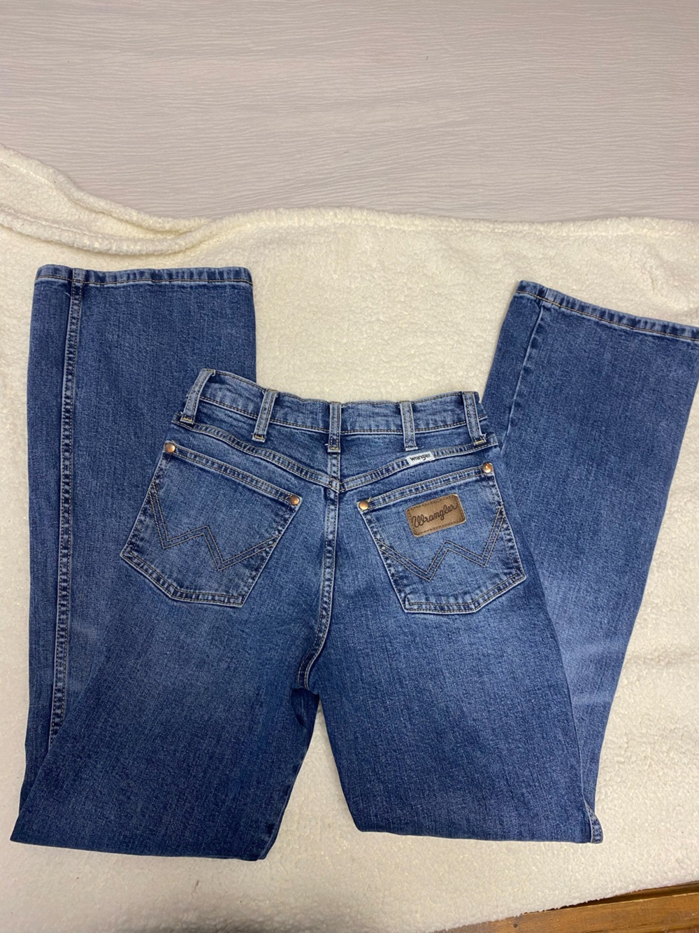 Wrangler Women's Dark Blue Straight-Leg Jeans